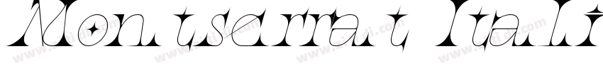 Montserrat Itali字体转换